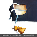 Bed Head Queen Size French Provincial Headboard Upholsterd Fabric Charcoal-3