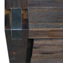 Bedside Table 2 drawers Night Stand Solid Wood Acacia Storage in Chocolate Colour-10