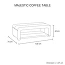 Coffee Table Upholstered PU Leather in Black Colour with open storage-7