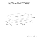 Stylish Coffee Table High Gloss Finish in Shiny Black Colour with 4 Drawers Storage-6