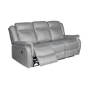 3-2 Seater Finest Grey Fabric Recliner Sofa Sturdy Construction Metal Mechanism-3
