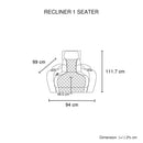 3-2-1 Seater Electric Air Leather Dark Grey Recliner Set-6