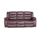 3+1+1 Seater Recliner Sofa In Faux Leather Lounge Couch in Brown-6