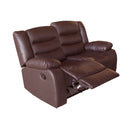3+2 Seater Recliner Sofa In Faux Leather Lounge Couch in Brown-3