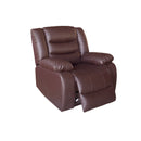3+2+1 Seater Recliner Sofa In Faux Leather Lounge Couch in Brown-3