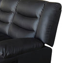 3+2 Seater Recliner Sofa In Faux Leather Lounge Couch in Black-3