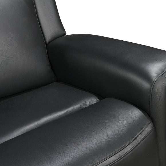3-1-1 Seater Electric Leather/PVC Black Recliner Set