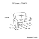 3-2 Seater Electric Leather/PVC Black Recliner Set-11