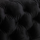 3+2 Seater Sofa Classic Button Tufted Lounge in Black Velvet Fabric with Metal Legs-4