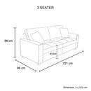 2+3 Seater Sofa Set Polyester Charcoal Fabric Multilayer Two Pillows Individual Pocket Spring-11