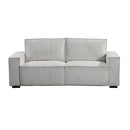 Reno 3 Seater Sofa Grey Colour Fabric Upholstery Wooden Structure Knock Down Feature In Back & Arms-2