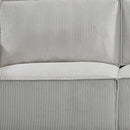 Reno 3 Seater Sofa Grey Colour Fabric Upholstery Wooden Structure Knock Down Feature In Back & Arms-5