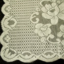 Floral Cream Set of 2 Polyester Lace Table Doilies 30 x 45 cm-3