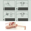 Women Silver Plated Bracelet Snake Chain with Classic Bead Barrel Clasp and Blue Star Pendant(19cm)-5