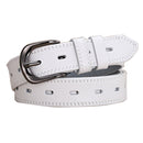 Classic Leather Belts for Women, Joyreap Genuine Leather Womens Belts Alloy Pin Buckle (White)-1