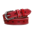 Classic Leather Belts for Women, Joyreap Genuine Leather Womens Belts Alloy Pin Buckle (Red)-1