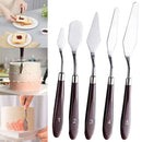Cake Cream Spatula 5 Pcs/Set Stainless Steel Frosting Spatula Baking Pastry Tools-2