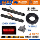 Trailer Tail Light Kit Pair Plug 7m 5 Core Wire Turn Signal 7 Pin Flat Plug Set-2