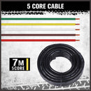 Trailer Tail Light Kit Pair Plug 7m 5 Core Wire Turn Signal 7 Pin Flat Plug Set-7