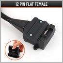 7 Pin Flat Plug to 12 Pin Flat Female Socket Adaptor Trailer Caravan Connector-6