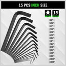 32Pcs Hex Key Set Allen Wrench Set Metric & SAE Storage Case L Shape Crv Au-5