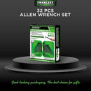 SWANLAKE 32PCS Hex Key Set, Allen Wrench Set Inch/Metric MM(0.7mm-10mm) SAE(0.028"-3/8)-2
