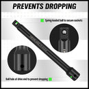 9Pcs Extension Bar Set 1/4" 3/8" 1/2" Black Drive Socket Auto Repairing-7