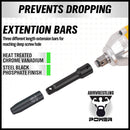 9Pcs Extension Bar Set 1/4" 3/8" 1/2" Black Drive Socket Auto Repairing-8