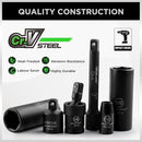 SWANLAKE 1/4" Drive Impact Socket Set, 56-Piece Standard SAE (5/32 to 9/16 inch) and Metric (4-15mm) Size, 6 Point, Cr-V, 1/4-Inch Drive Ratchet Handle, Drive Extension Bar, Impact Universal Joint-5