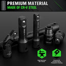 SWANLAKE 18Pcs Drive Tool Accessory Set Extension Bars Impact Universal Joint-6