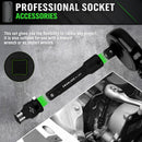 SWANLAKE 18Pcs Drive Tool Accessory Set Extension Bars Impact Universal Joint-7