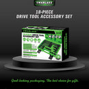 SWANLAKE 18Pcs Drive Tool Accessory Set Extension Bars Impact Universal Joint-10