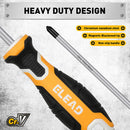 ELEAD 6Pcs Magnetic Screwdriver Set Phillips Slotted Non-Slip Handle Crv-7