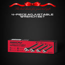 SEDY 4Pc Adjustable Wrench Set Shifter Heavy Duty SAE & Metric Household Repair-10