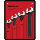 SEDY 4Pc Adjustable Wrench Set Shifter Heavy Duty SAE & Metric Household Repair-11