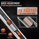 HORUSDY 2Pcs Universal Wrench Set SAE & Metric Spanner Hex E-Torx Triangle-8