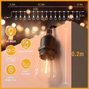 Solar Power 15 LED 18.2M Festoon String Lights Wedding Party WaterProof-3
