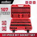 107Pc Hex & Torx Bit Socket Set E-Torx Extra Long Allen Key Sockets Metric & SAE-2