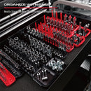 SEDY 8Pcs Magnetic Socket Organizer Tray Metric SAE Sockets Storage Holder Tool-5