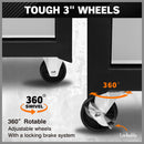 HORUSDY 5 Drawer Tool Box Trolley Cabinet Storage Cart Garage Organiser Lockable-10