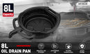 SEDY 8L Oil Change Pan Drain Tray Portable Dish Coolant Recovery Pan Black-3