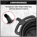 SEDY 8L Oil Change Pan Drain Tray Portable Dish Coolant Recovery Pan Black-5