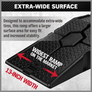 SEDY 2Pcs 2 Ton Heavy Duty Car Ramps 17cm Rise Antiskid Vehicle Service Ramp Au-5