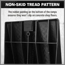 SEDY 2Pcs 2 Ton Heavy Duty Car Ramps 17cm Rise Antiskid Vehicle Service Ramp Au-6