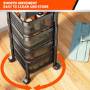 Removable Kitchen Trolley Cart Vegetable Storage Organiser Holder Rotating Rack-5