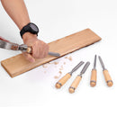 12Pc Wood Carving Chisel Set Knife High Carbon Steel Woodworking Rolling Pouch-3