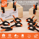16Pcs 3" Spring Clamps Plastic Clamps Gluing Clamping Securing DIY Photography-8