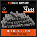 37Pcs 6mm Number & Capital Letter Stamp Set Punches Metal Plastic Wood Leather-8