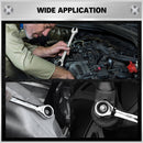 ELEAD 33Pcs Ratchet Wrench Set SAE Metric Wrench Phillips Slotted Bits Adapter-11