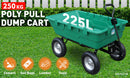 SEDY 225L Poly Pull Dump Cart Garden Hand Trailer Wagon Lawn Wheelbarrow-3